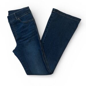 SPANX Dark Blue Flare Leg Women's Pull On Jeans Size Medium